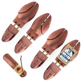 Blumtal Shoe Stretcher for Men and Women – Shoe Stretcher Made of Cedar Wood with Shoehorn, Various Sizes - Brown -