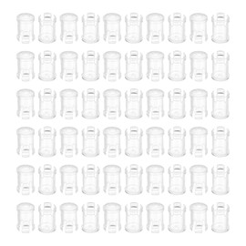 PATIKIL 5mm Clear Light-Emitting Diode Holder Clip, 60 Pack LED Lamp Socket Bulb Cap Protective Cover for Bezel Mount Panel Display, Transparent