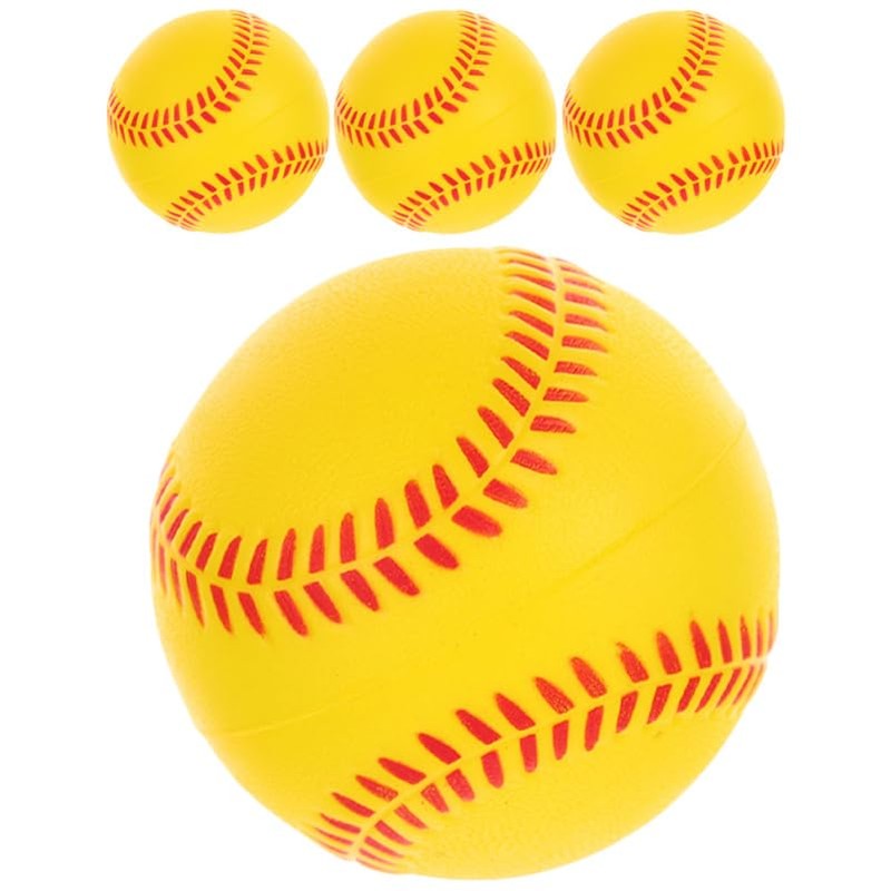 Outanaya 4pcs Sponge Baseball Foam Squeeze Ball Sports Training Ball