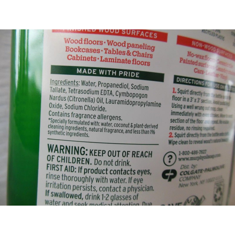 Murphy Squirt and Mop wood cleaner 32 oz 1 qt