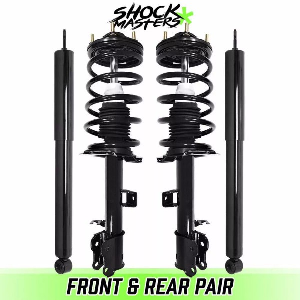 Unity Automotive Set 4 Front Complete Struts Rear Shocks For