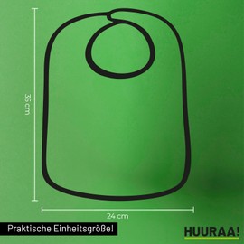 Huuraa Baby Lätzchen Karate Silhouette Geschenk White Bio Baumwolle Karate Präsent