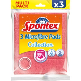Spontex Microfibre Multi-Pads, 3 Pads (Pack of 4)