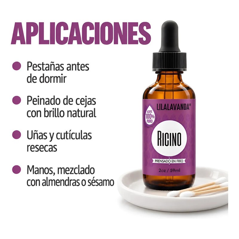 Aceite De Ricino 100 Puro Prensado En Frío - 59