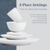 BUSOKIP Wheat Straw Dinnerware Sets - 40 PCS Unbreakable Plates