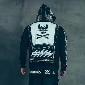 Niepce Inc Graphic Cyberpunk Zip Up Men's Fashion Hoodies Sweatshirts (XX-Large, Black)