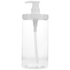 FRCOLOR Plastic Pump Bottle Dispenser Refillable Wide Mouth Jar Style