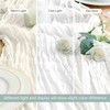 Asee'm Table Runner Cheesecloth 10FT Ivory Boho Gauze Fabric Rustic