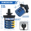 KEYMOO 40A Rotary Changeover Switch with Exterior Box, 3 Position