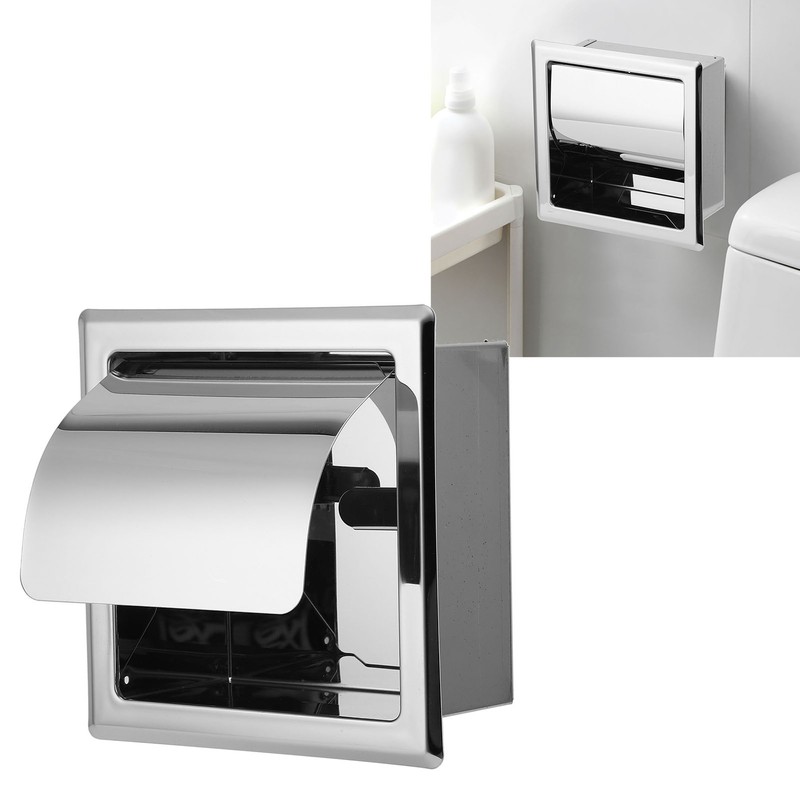 Mirror Surface Toilet Paper Holder Stainless Steel Paper Towel Rack