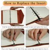 Paesteffe A6 Refillable 6-Ring Binder Notebook, Vegan Leather Journal with