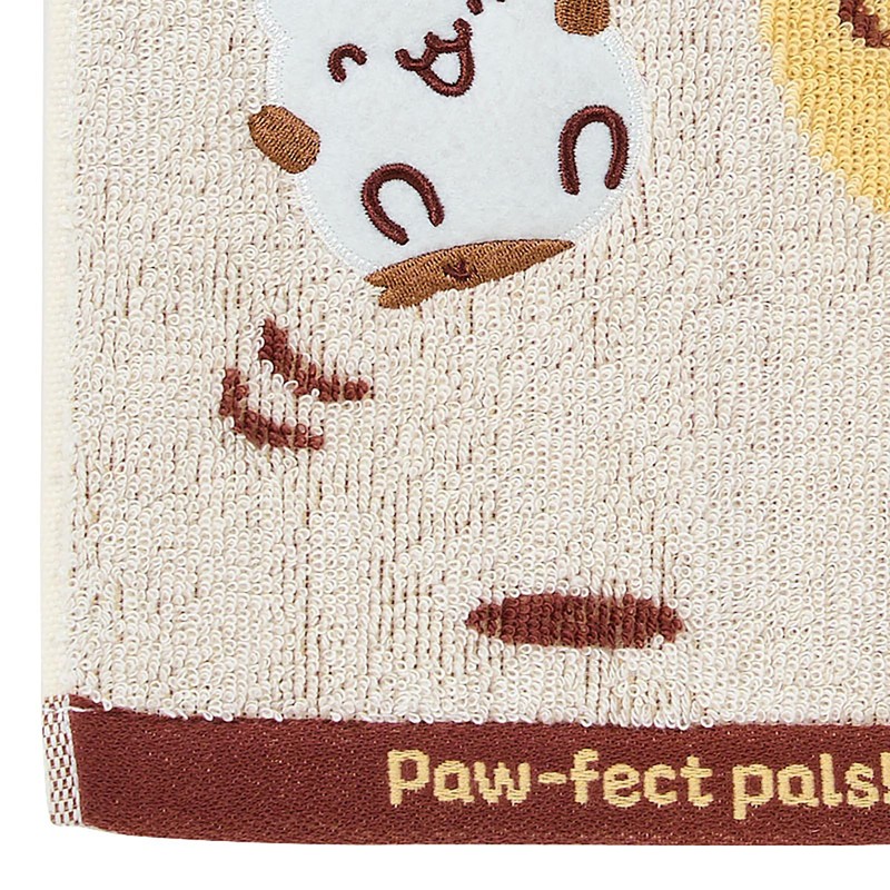 Sanrio 613118 Hand Towel (Pudding and Muffin Nakayoshi Time), Pompom