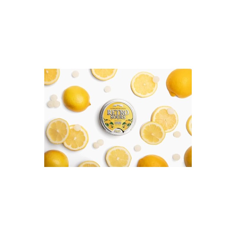 Retro Sours Hard Tangy Candy 4ct Citrus Flavored Tins 8.48oz