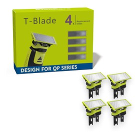 KIONCARE 4 Replacement Heads and 3 Guide Combs Guards Kit Compatible with OneBlade QP25/26/27/28/45/65