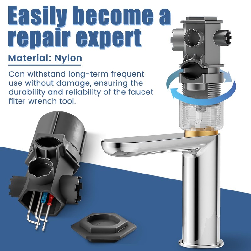 Allisway Tap Strainer Key, Key, Plumbing Tool, Tap Descaler Attachment,