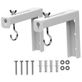 Housoutil 2pcs Projector Screen Ceiling Mounts Heavy Duty Hook Brackets for Easy Installation for Home Office Classroom Presentations Sturdy Construction