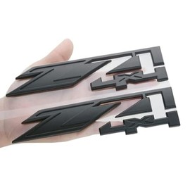Tomilia 2Pack Z71 4x4 Emblems Badges Replacement for Chevy Silverado Sierra Tahoe Suburban 1500 2500hd 3500hd Decal (Matte Black), EI-SilveCutom#2
