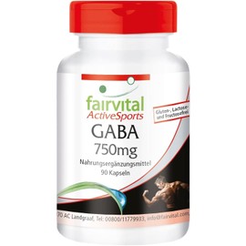 Fairvital Gaba 750 mg - for 45 days - 1500 mg per daily dose - vegan - 90 capsules - gamma aminobutyric acid