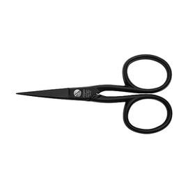 nippes Solingen Professional Weaver Scissors Made of Stainless Steel, Black, 11 cm, Textile Scissors with Curved, Fine Tip, Removal of Small Threads, Open Seams Cleanly