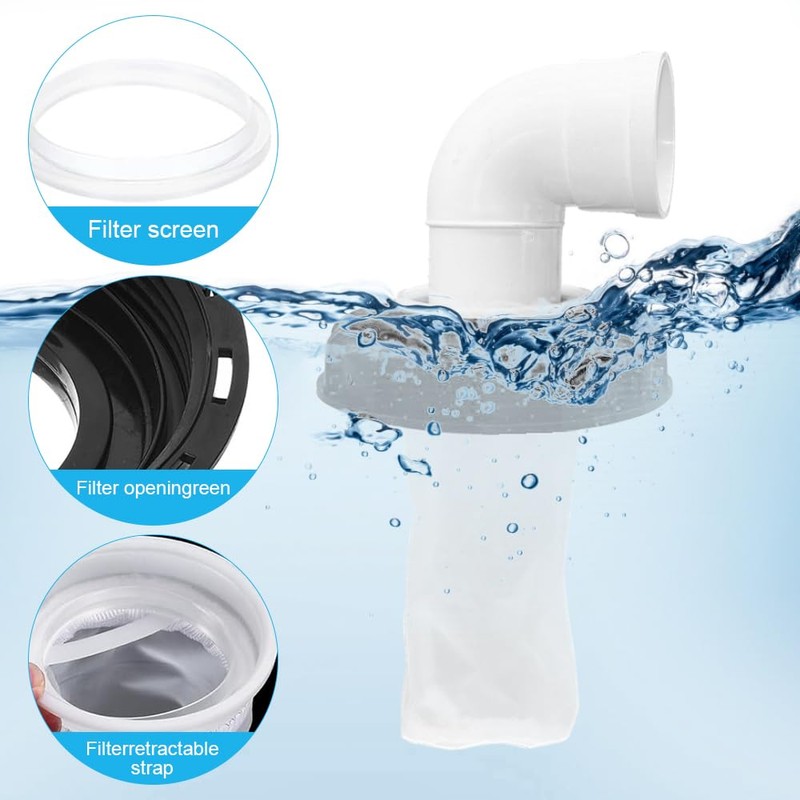 mizikuu 90° IBC Lid Filter, 163 mm Nylon Rainwater Filter,