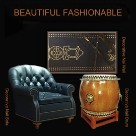 100pcs Upholstery Nails, Antique Bronze Stud Furniture Nails Pins for Shoe Sofa Decoration (12 * 17mm)