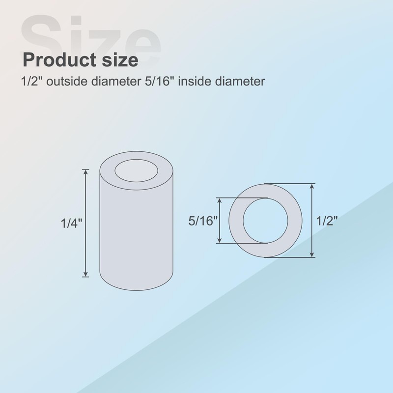HiPicco Aluminum Spacers 5/16" Bore x 1/2" OD x 1/4"