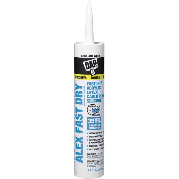 FixtureDisplays DAP 18425 10.1oz White Alex Fast Dry Acrylic Latex