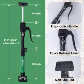 Cabinet Jacks for Installing Cabinets, Adjustable Third Hand Quick Support Pole 15.8" - 23.6" inches 200lbs Capacity for Dust Barrier Poles, Drywall Lift Furniture Jack Rod & Zip Wall Pole Kit,2-Pack