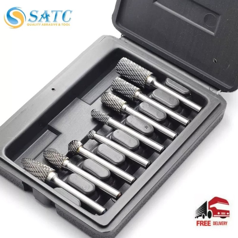 1/4'' Double Cut Tungsten Steel Carbide Rotary Burr Die Grinder