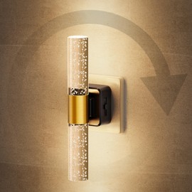 Emeritpro Night Light Socket, Night Light with Twilight Sensor, Dimmable, Acrylic LED Socket Light, 3000 K Warm White, Rotatable 180°, for Children's Bedrooms, Hallways, Bedrooms, Stairs, 1 Piece, 1 W