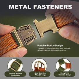 Didog Step in Dog Harness with Metal Buckles, Freedom Nylon Dog Halter Vests for Small Medium Dogs Easy Walking Training, Green, XS