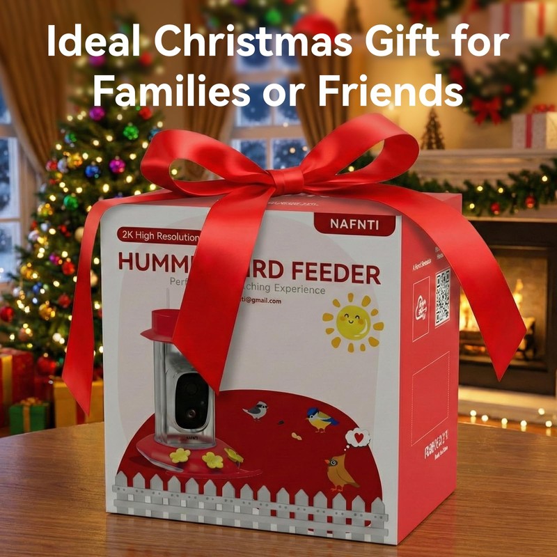Hummingbird Feeder with Camera Solar Powered, 2K Live Stream Smart