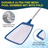 POOLAZA Pool Skimmer Net with Pole, Ultra Fine Mesh Pool