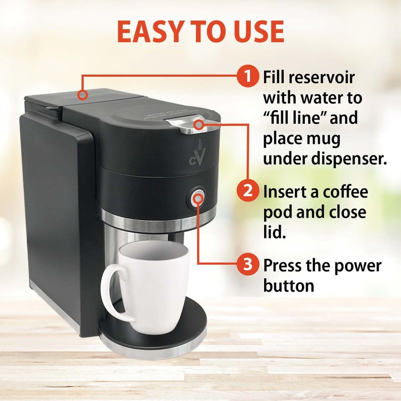 Café Valet Barista Single Serve Coffee Maker, Compatible with K-Cup