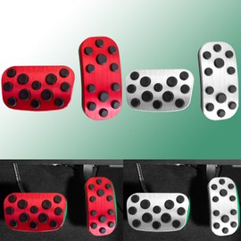 Rxmgf Brake Pedal Gas Accelerator Pedal Cover Compatible with Corolla 2019-2024 CHR 2019-2024 Corolla Cross 2022-2024 Pruis 2019-2022 (Silver)