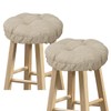 baibu Set of 2 Stool Covers Round, Super Soft Round