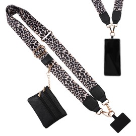 Orixo Handykette Universal mit Tasche, Handykette mit Tasche, Handyband zum Umhängen mit Tasche, Clip und Go Handygurt mit Reißverschluss Geldbörse, für Tägliche Leben Reisen Einkaufen