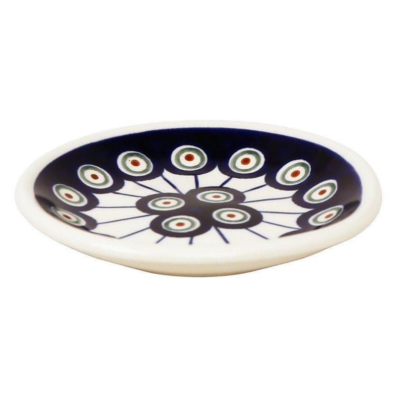 Small Original Bunzlauer Ceramic Plate (Saucer) Diameter 11.6 cm Decor