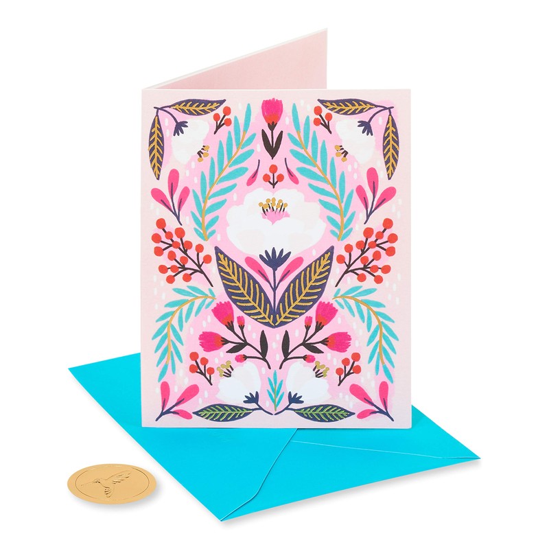 Papyrus Blank Card (Symmetrical Floral)