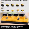 4-Ports Charger Station Compatible with De-Walt 20V MAX Battery Charger