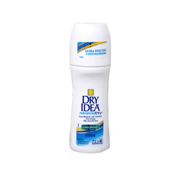 Dry Idea Anti-Perspirant Deodorant Roll-On Unscented 3.25 oz (Pack of 7)