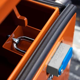 PACLOCK's Job-Box-Lock, High Performance 6-Pin Cylinder, One Lock Keyed to a Number U-Pick! w/ 2 Keys, Silver