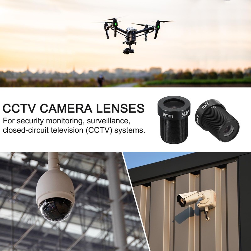 PATIKIL 8mm CC TV Camera Lens F2.0 FPV Security Camera