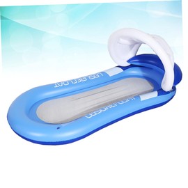 BESPORTBLE Inflatable Floating Bed Removable Shade Canopy PVC Water Hammock Ergonomic Recliner for Adults for Lakes Beaches and Swimming Pools