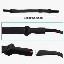 AWAVM 4 Pieces Adjustable Glasses Strap, Glasses Holder, Sunglasses Strap, Universal Glasses Strap, Glasses Holder Around Neck, Sports Glasses Straps for Men, Women, Kids (4 Colors + 4 Glasses