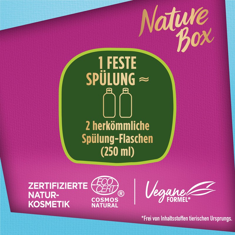 Nature Box Spülung Reparatur (80 g), fester Conditioner mit Avocado-Öl