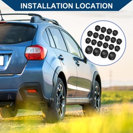 Hihaha Wheel Lug Nut Covers/for Car/Plastic / 1 Set Black