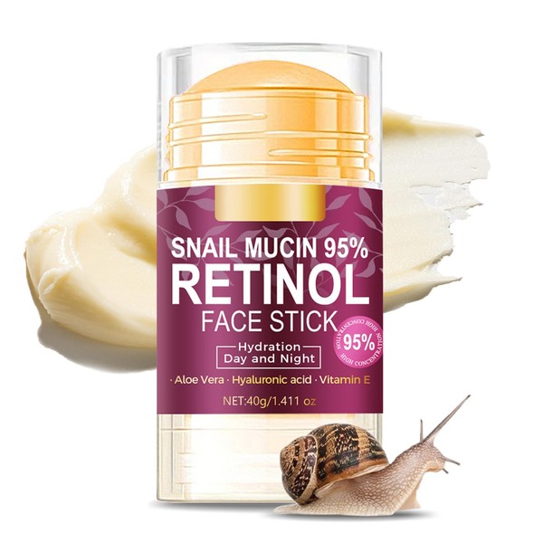 Retinol Cream Stick, 95% Snail Mucin Anti Wrinkle Face Cream,