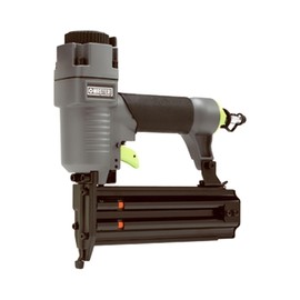 Master Mechanic Pneumatic 18 Gauge Die Cast Brad Nailer, Lightweight Aluminum, Side Load Magazine, Drives 3/8" to 2" Nails for Trim, Base Molding