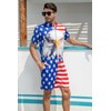 Goodstoworld Mens American Flag Rompers 4th of July Overalls Male